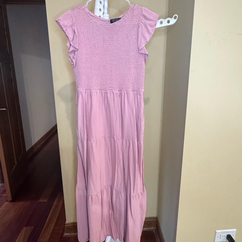 Pink Ruffled Women’s Dress